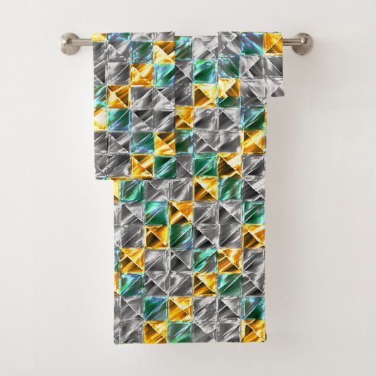 ドレスシーの造幣局、金と銀のタイルまたは染色 バスタオルセット (インサイチュ)