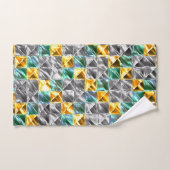 ドレスシーの造幣局、金と銀のタイルまたは染色 バスタオルセット (ハンドタオル)