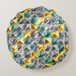 ドレスシーの造幣局、金と銀のタイルまたは染色 ラウンドクッション