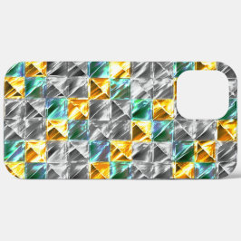ドレスシーの造幣局、金と銀のタイルまたは染色 iPhone 12 PRO MAX ケース