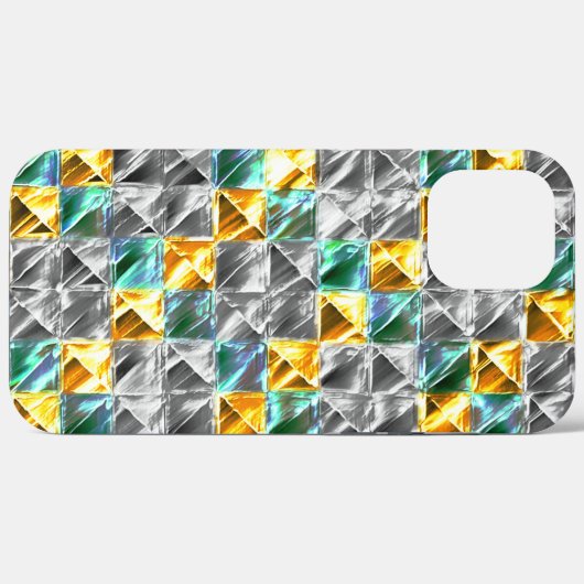 ドレスシーの造幣局、金と銀のタイルまたは染色 Case-Mate iPhoneケース (裏面 (横))