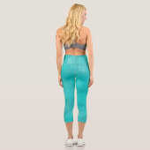 ドレスシーターコイズフェイクグリッターとスパークル カプリレギンス (裏面)