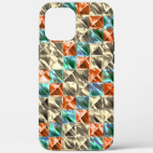 ドレスシーベージュ、シアンとサンゴのタイルまたは染色 Case-Mate iPhoneケース (裏面)