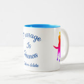 ドレスセージは一体感のカラーシルエットパーソナライズされた ツートーンマグカップ (正面右)