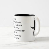 ドレスセージは馬とライダーのシルエット ツートーンマグカップ (正面右)