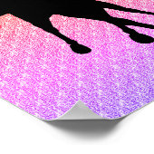 ドレスセージは馬とライダーのシルエット ポスター (角)