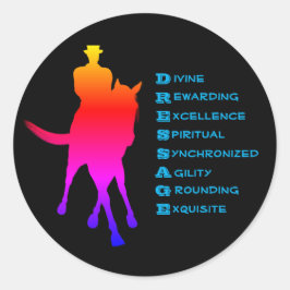 ドレスセージは馬とライダーの虹である ラウンドシール