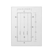 ドレスセージアリーナテンプレート乗馬 ノートパッド (回転)