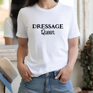 ドレスセージクイーンキュートレトロスクリプトエクエストリアン Tシャツ