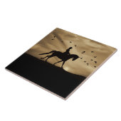 ドレスセージホースアンドライダーファインアート タイル (側面)