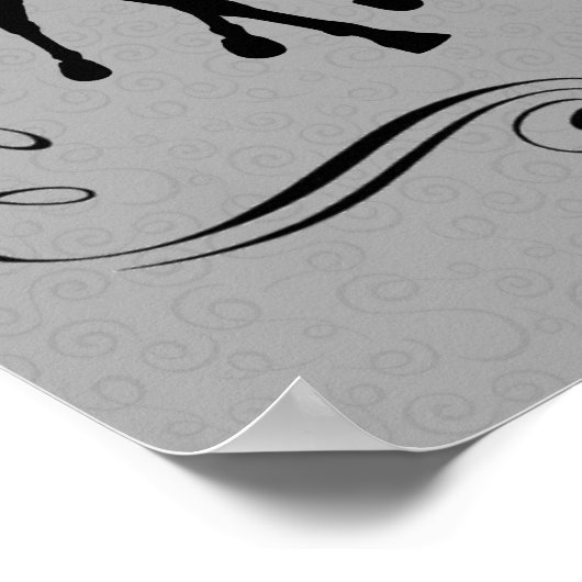 ドレスセージホースライダーシルエット踊り ポスター (角)