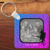 ドレスセージホース写真テンプレート パーソナライズされた キーホルダー (正面)