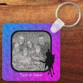 ドレスセージホース写真テンプレート パーソナライズされた キーホルダー (裏面)