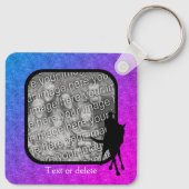 ドレスセージホース写真テンプレート パーソナライズされた キーホルダー (裏面)