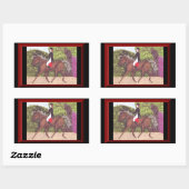 ドレスセージホース英語スタイルライディングシール 長方形シール (シート)