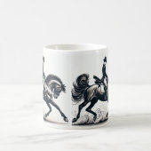 ドレスセージライディングライダーホースマグ コーヒーマグカップ (中央)