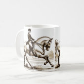 ドレスセージライディングライダーホースマグ コーヒーマグカップ (正面左)
