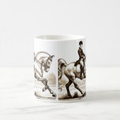 ドレスセージライディングライダーホースマグ コーヒーマグカップ (中央)