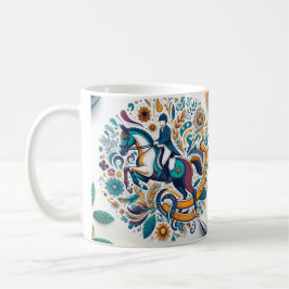 ドレスセージライディングライダーホースマグ コーヒーマグカップ