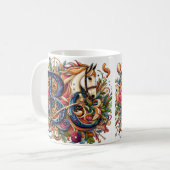 ドレスセージライディングライダーホースマグ コーヒーマグカップ (正面左)