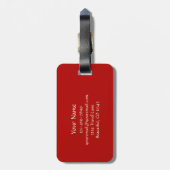 ドレスセージ馬とカナダ国旗の愛国心 ラゲッジタグ (裏面縦)