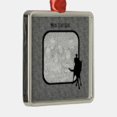 ドレスセージ馬とライダーあなたの写真 メタルオーナメント (右)