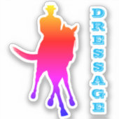 ドレスセージ馬とライダーレインボー シール (正面)