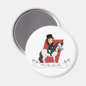 ドレスセージ馬のライダー漫画 マグネット (正面/裏面)