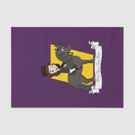 ドレスセージ馬のライダー漫画 薄葉紙 (正面)