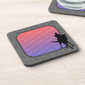 ドレスセージ馬ライダーあなたの写真コースターセット コースター (左側)