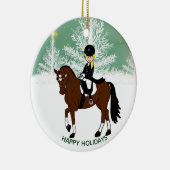 ドレスセージ馬ライダーPHOTO パーソナライズされた Decoration セラミックオーナメント (右)