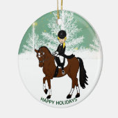 ドレスセージ馬ライダーPHOTO パーソナライズされた Decoration セラミックオーナメント (左)