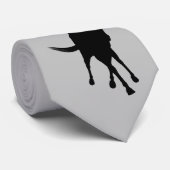 ドレスセージ馬及びライダーシルエットグレー ネクタイ (ロール)