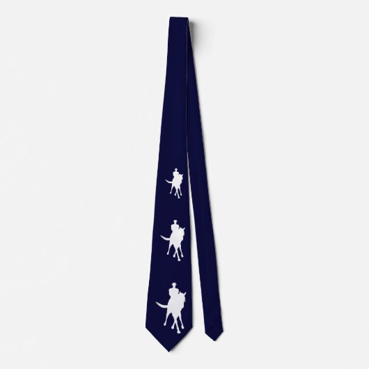 ドレスセージ馬及びライダーシルエットダーク ネクタイ (正面)