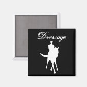 ドレスセージ馬及びライダーシルエットダーク マグネット (正面/裏面)