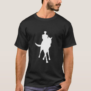 ドレスセージ馬及びライダーシルエットダーク Tシャツ