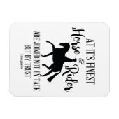 ドレスセージ馬及びライダー引用文磁石 マグネット (横)