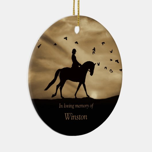 ドレスセージ馬記念トリビュートドレスセージ悔やみや弔慰 セラミックオーナメント (右)
