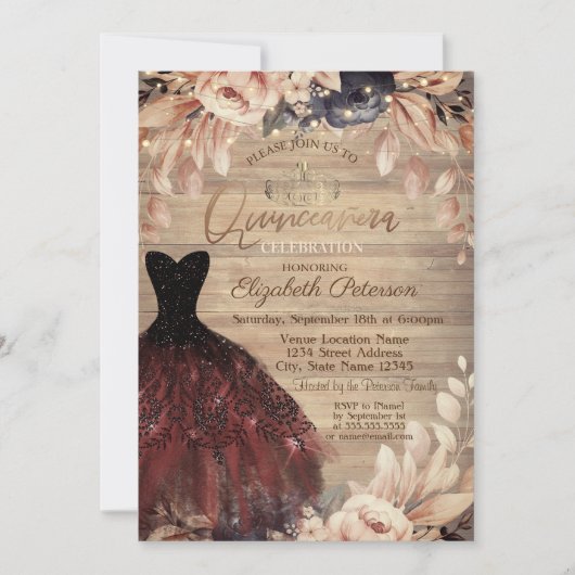 ドレスティアラウッドブルーバラクインセアニラ 招待状 (正面)