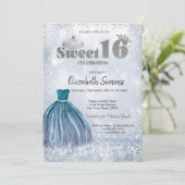 ドレスティアラ紙吹雪プリンセス《写真》ぼけ味スウィート16 招待状 (スタンド正面)