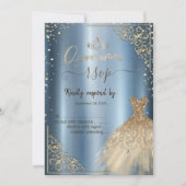 ドレスティアラ、ダイアモンズブルーメタリックRSVP 招待状 (正面)