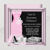 ドレスティエレガントアラピンクキンセアニェラ 招待状 (正面/裏面)