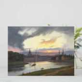 ドレスデンの夕暮れ（ドイツの風景） カード (スタンド正面)