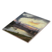 ドレスデンの夕暮れ（ドイツの風景） タイル (側面)