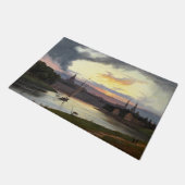 ドレスデンの夕暮れ（ドイツの風景） ドアマット (アングル)