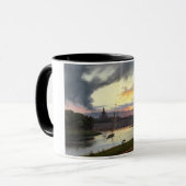 ドレスデンの夕暮れ（ドイツの風景） マグカップ (正面左)