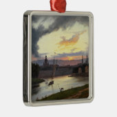 ドレスデンの夕暮れ（ドイツの風景） メタルオーナメント (右)