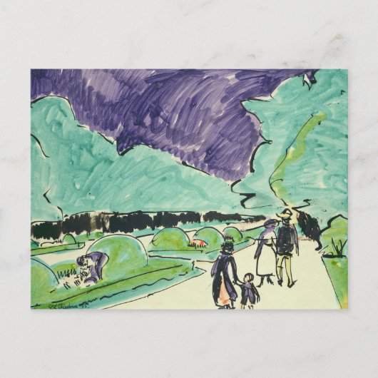 ドレスデンの大きな庭園への入口， 1905 ポストカード (正面)