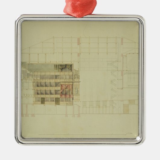 ドレスデンの王室のな劇場、c.1838のために計画して下さい メタルオーナメント (正面)