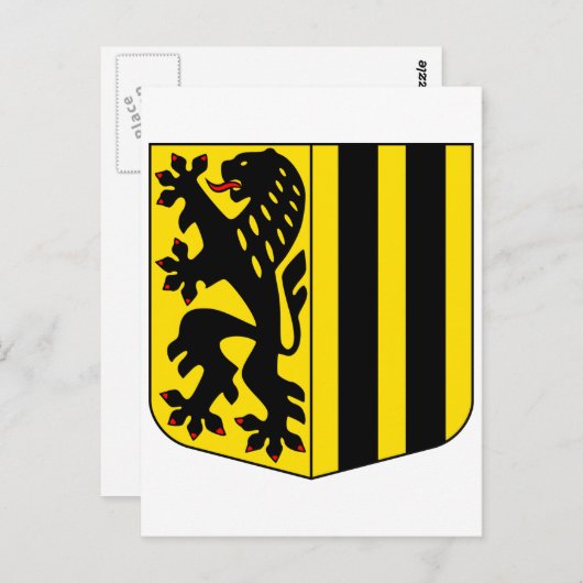 ドレスデンコートアームズ公式ドイツのザクセンのシンボル ポストカード (正面/裏面)